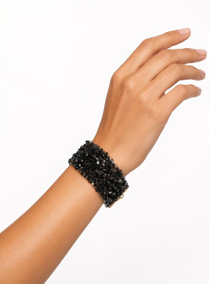 Brazalete piedras negro