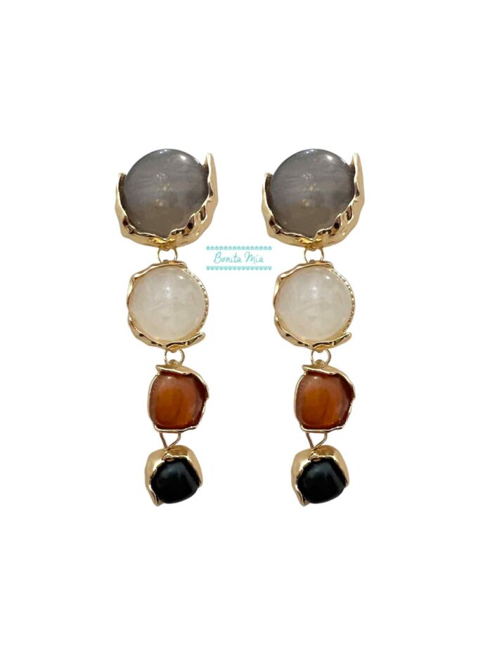 Pendientes Lisboa gris
