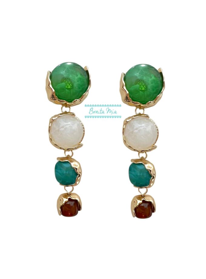 Pendientes Lisboa verde