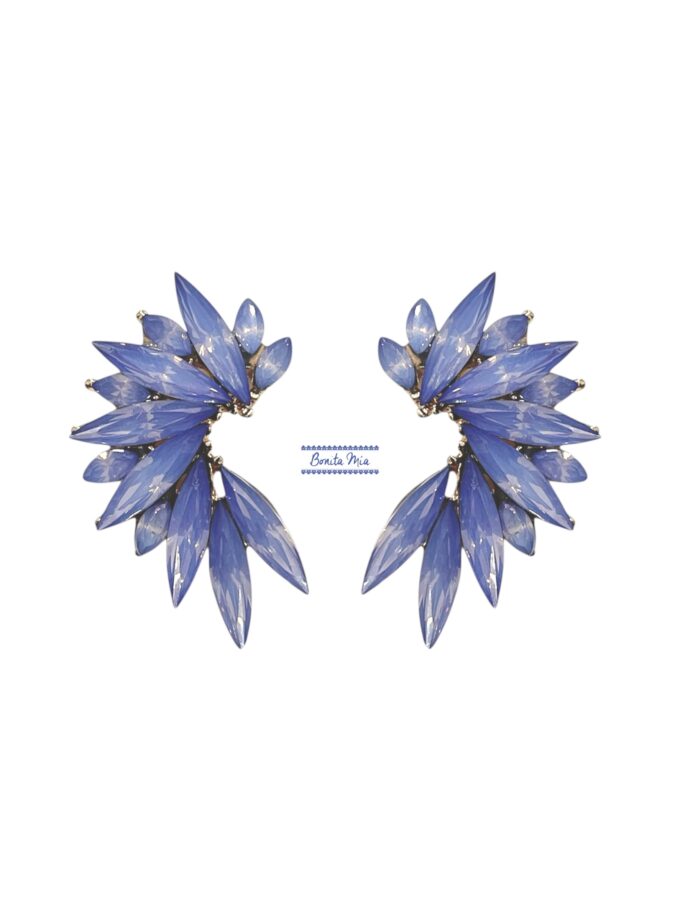 Pendientes media luna lavanda