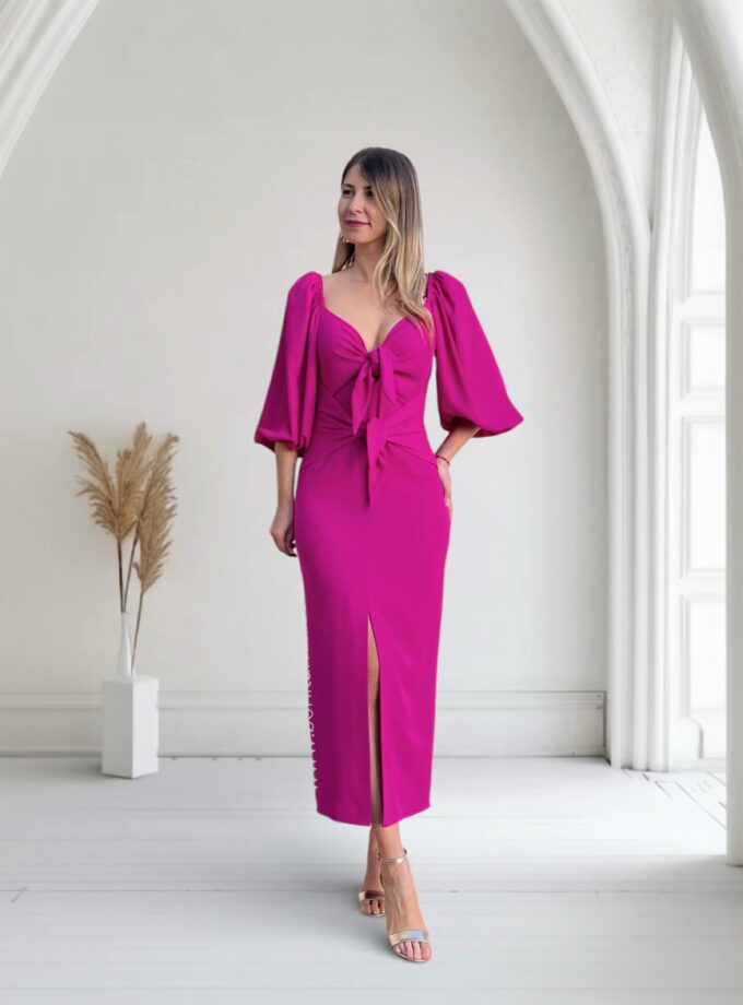 Vestido Vega buganvilla