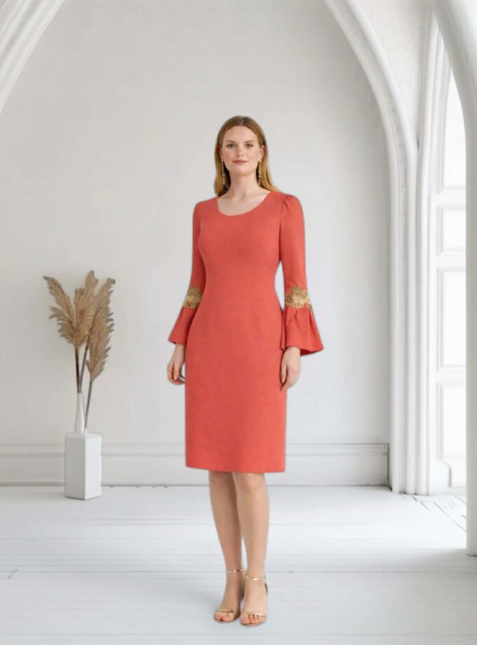 Vestido Coral guipur