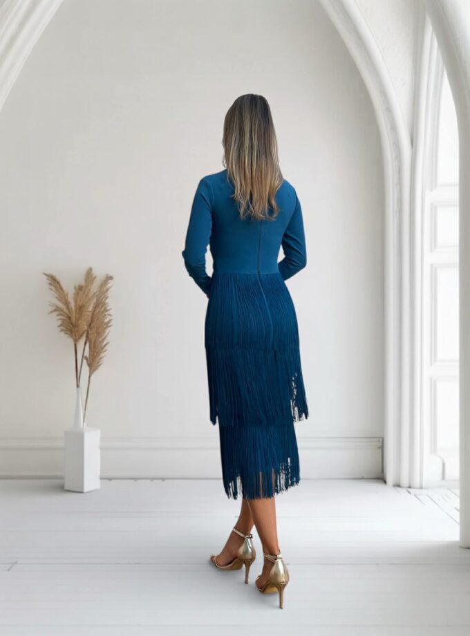 Vestido Mairena petróleo