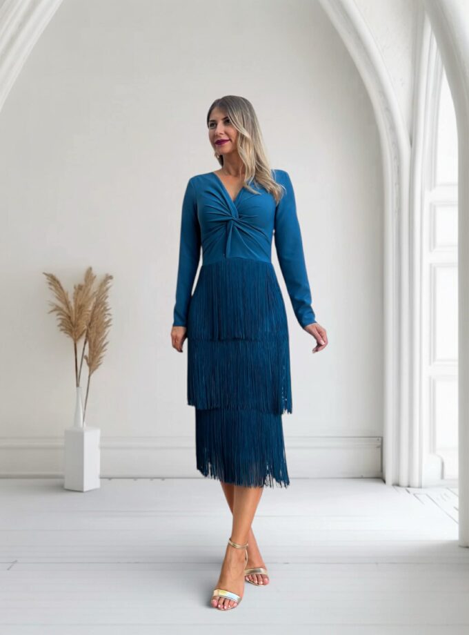 Vestido Mairena petróleo