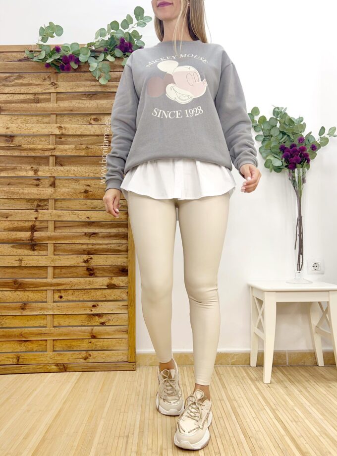 Legging polipiel beige