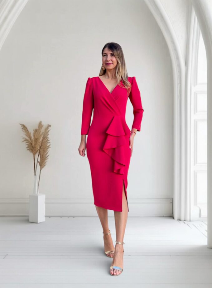 Vestido Manuela fresa