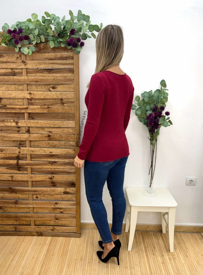 Jersey suave burdeos