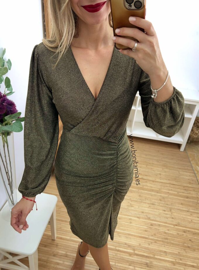 Vestido destello dorado