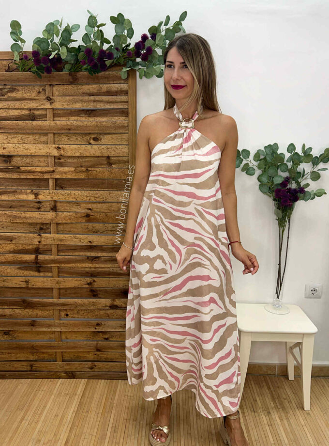Vestido cebra rosa