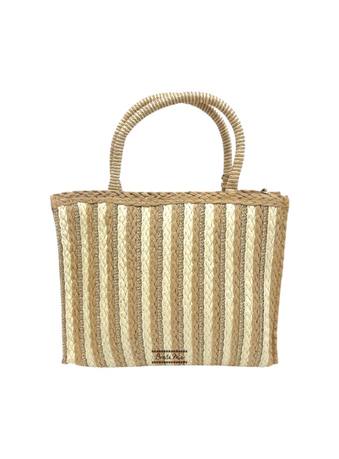 Bolso rafia bicolor