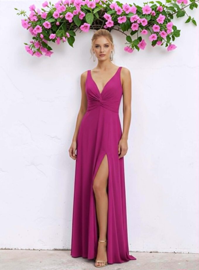 Vestido nudo buganvilla