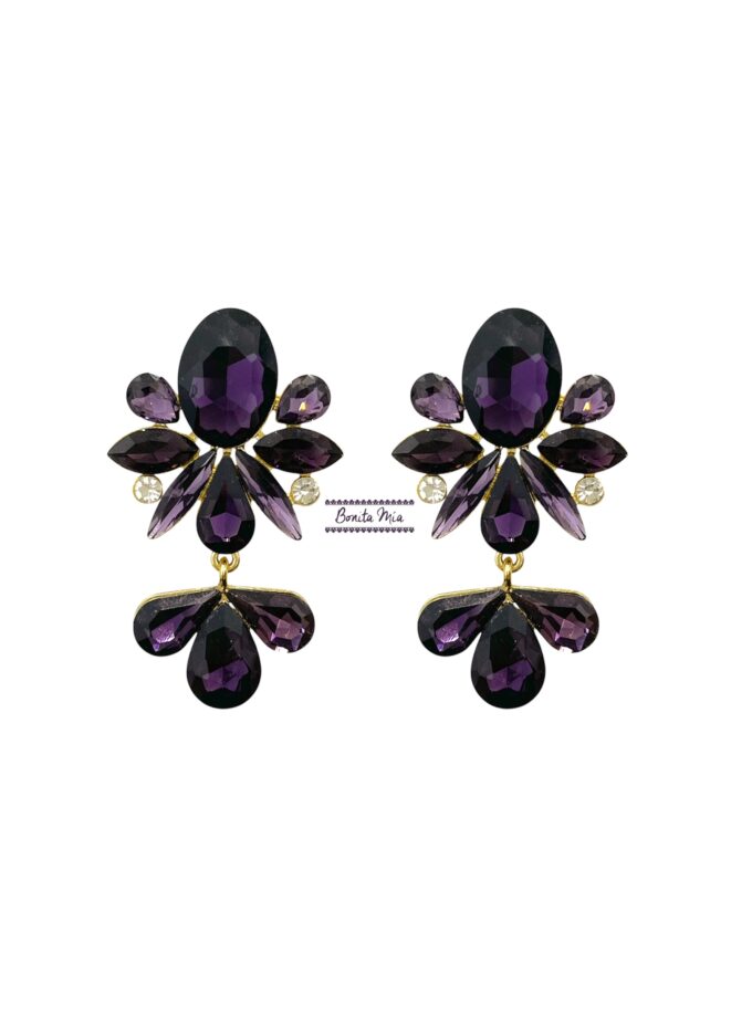 Pendientes fantasía morado