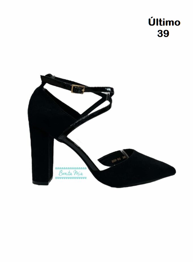 Zapato negro antelina