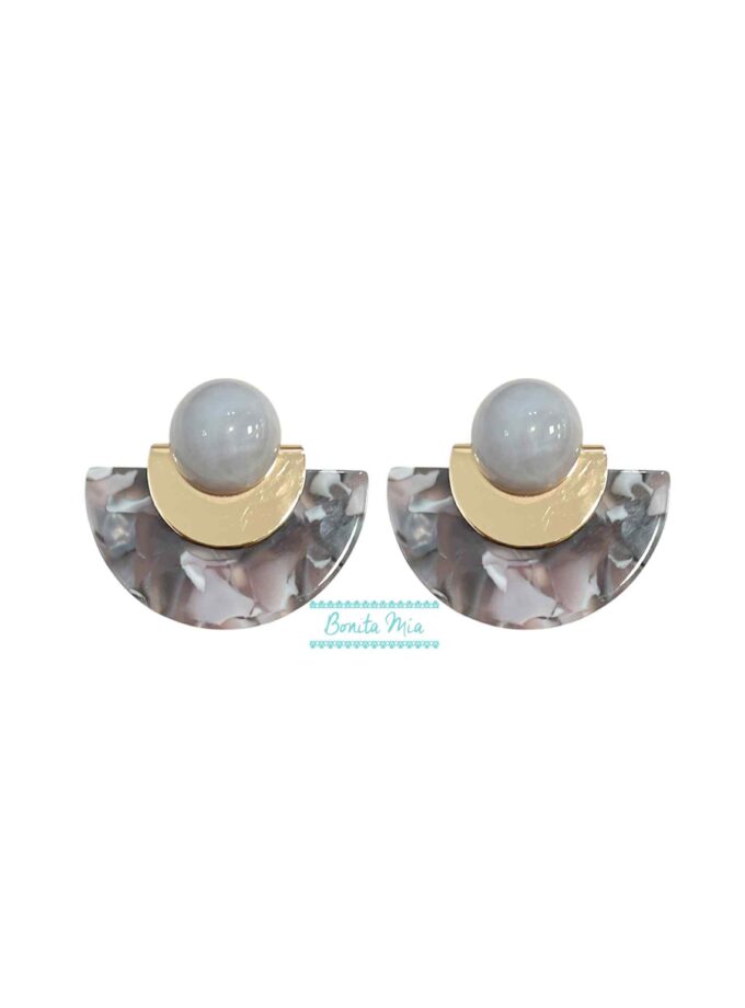 Pendientes nácar gris
