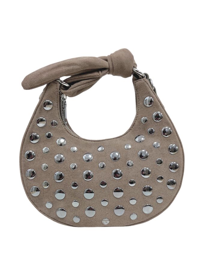 Bolso tachas taupe