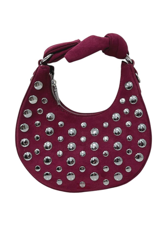 Bolso tachas burdeos
