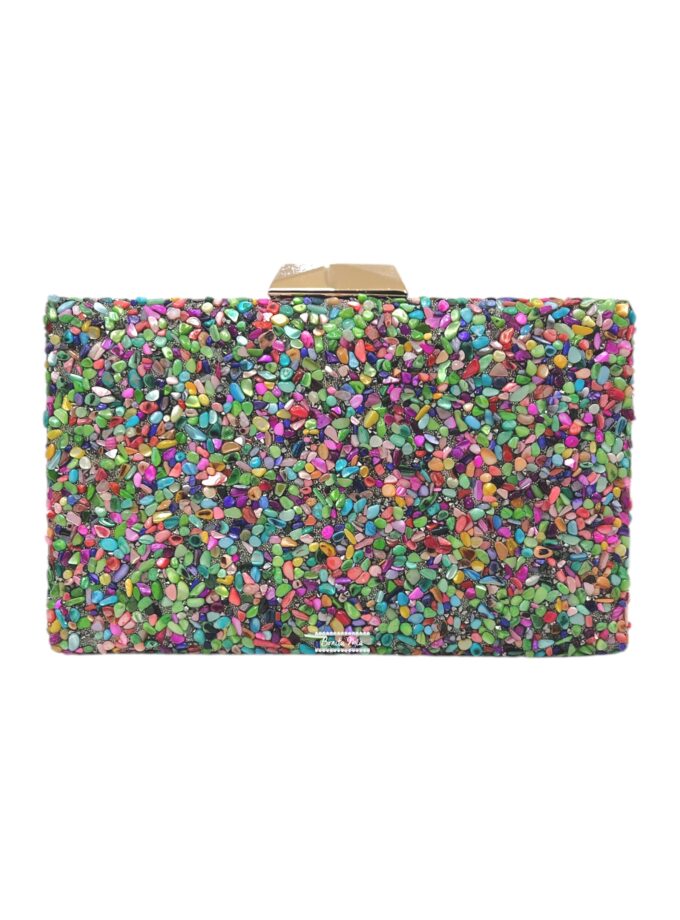 Clutch pedrería oro