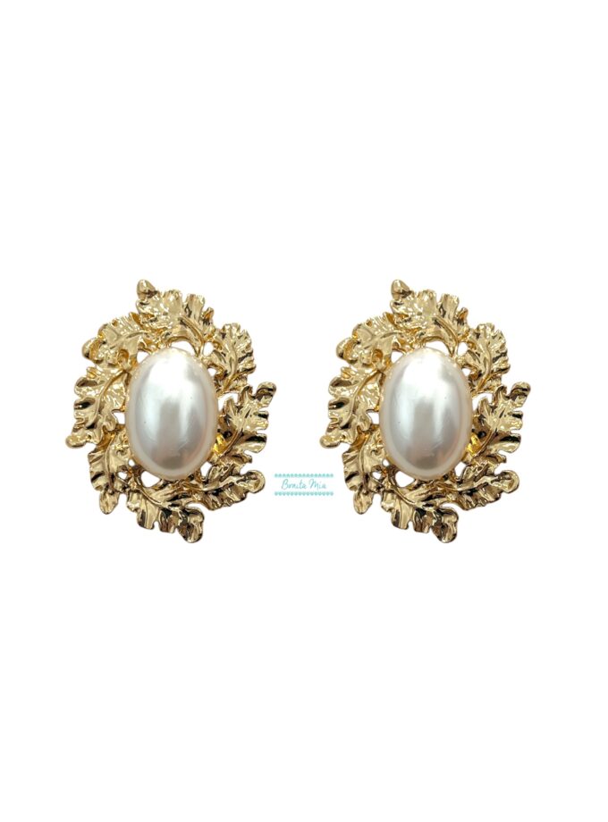 Pendientes vintage perla