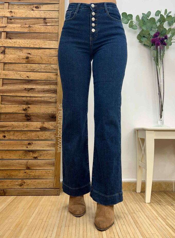 Jeans botones azul