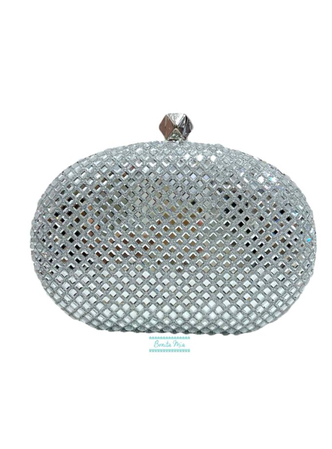 Clutch plata cristal