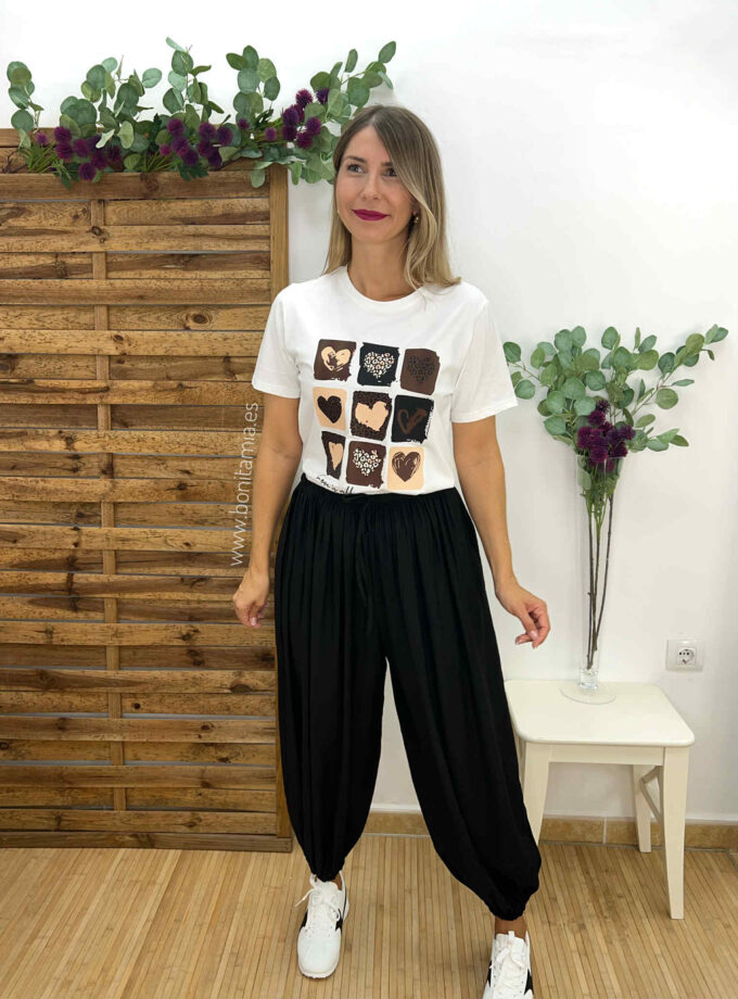 Pantalón bombacho negro