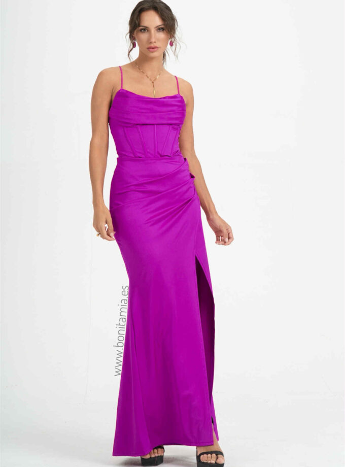 Vestido Rebeca buganvilla