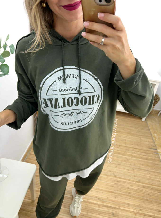 Conjunto chocolate verde