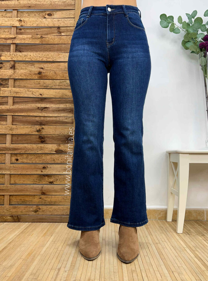 Jeans flare azul intenso