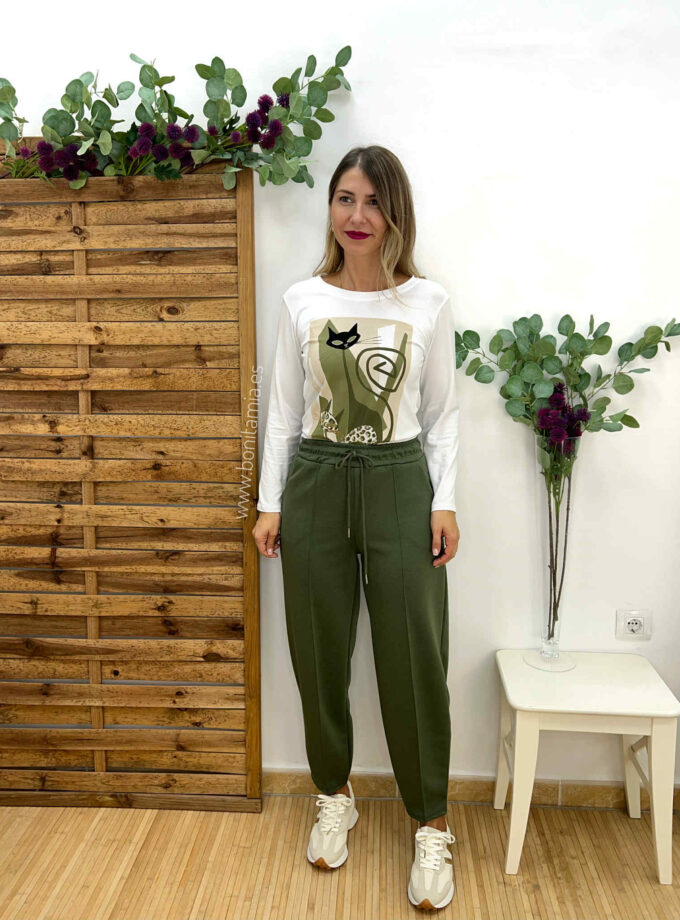 Pantalón balloon verde