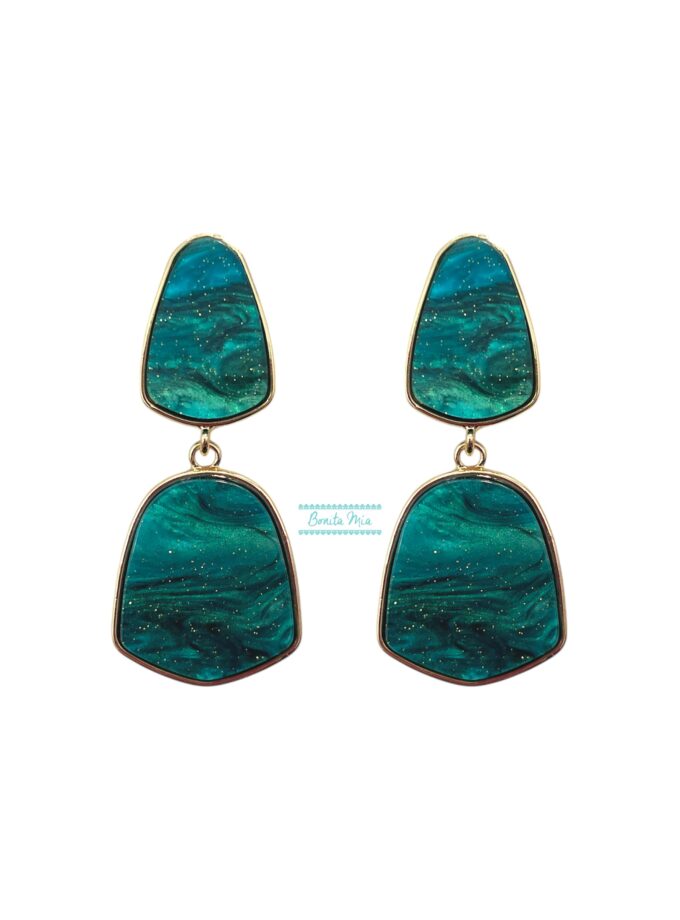 Pendientes Cosmos verde