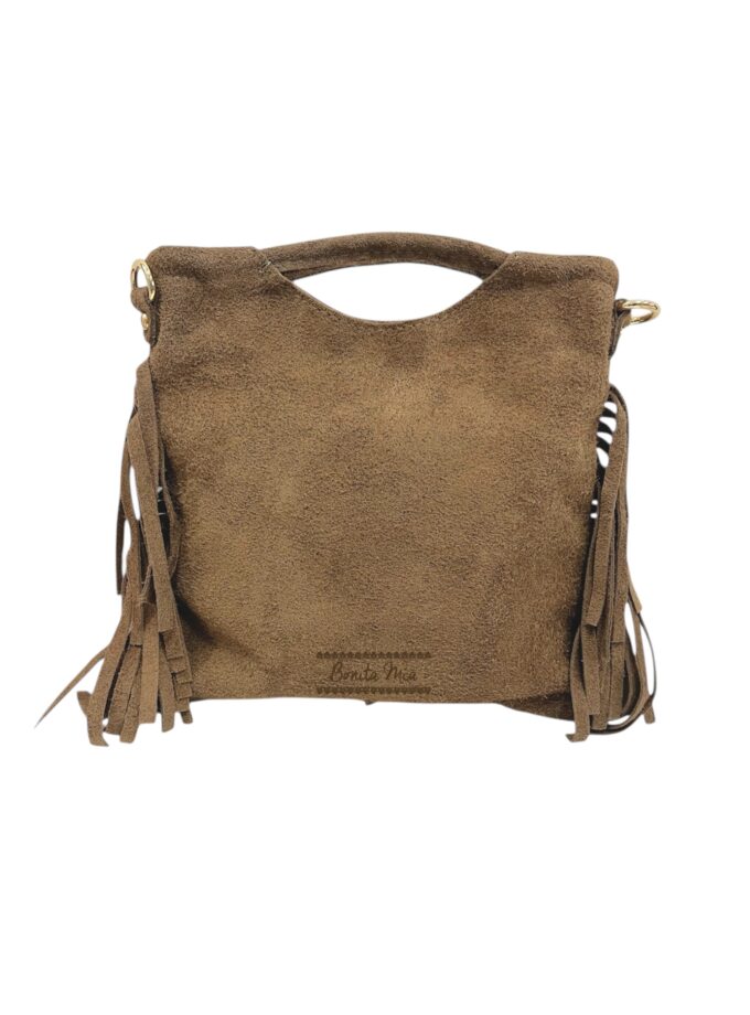 Bolso flecos camel