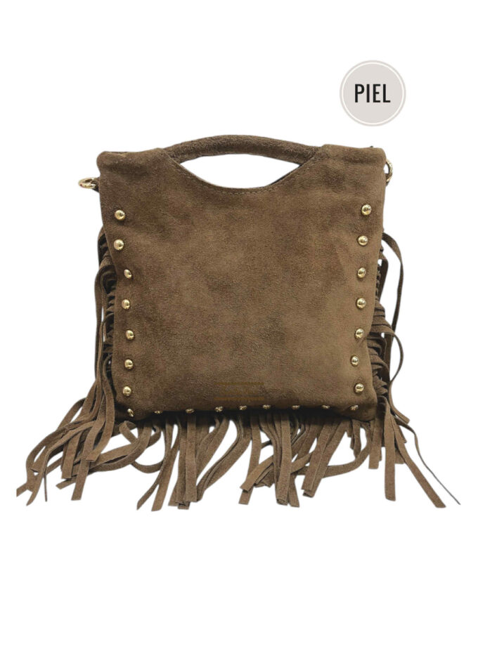 Bolso flecos camel