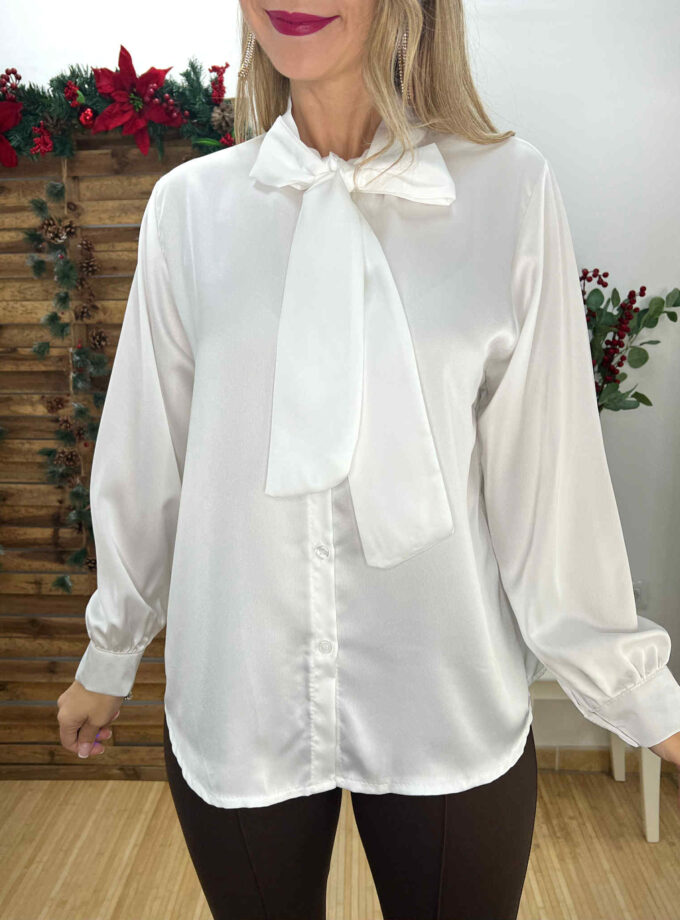Camisa lazo blanca