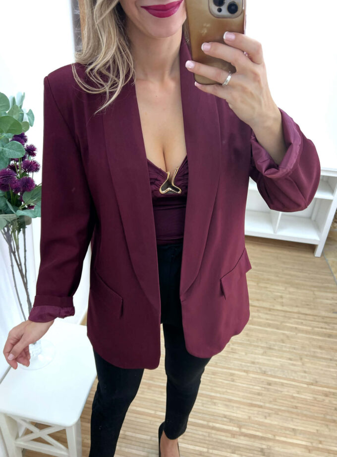 Blazzer oversize burdeos