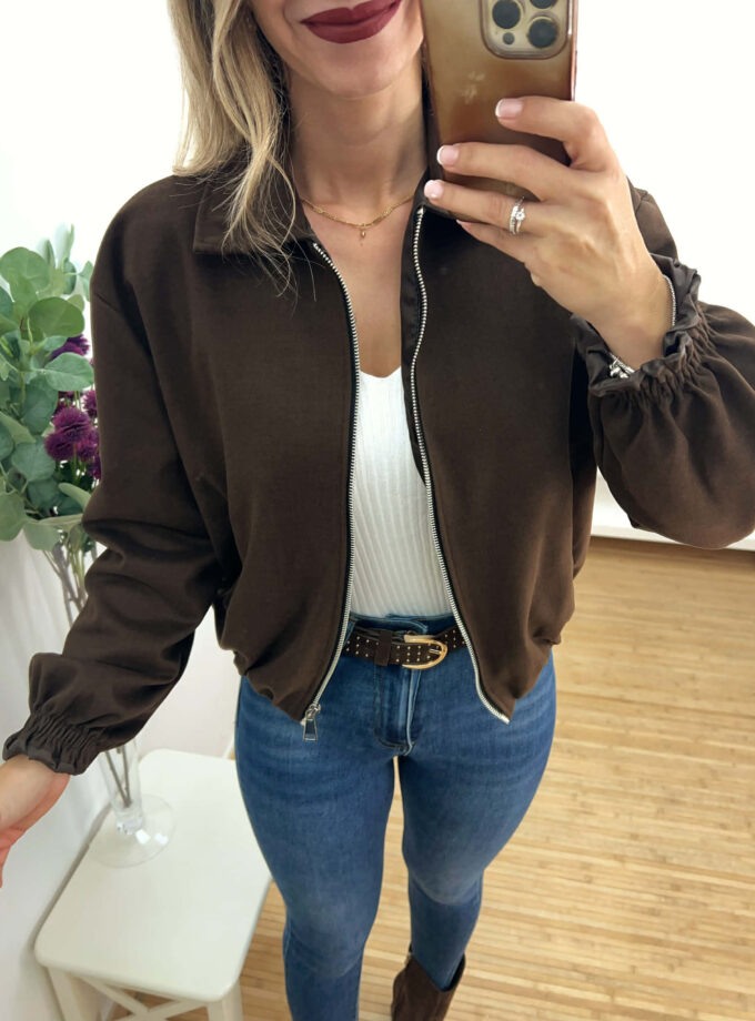 Bomber antelina marrón