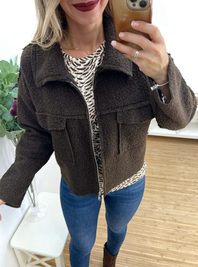 Chaqueta borreguillo chocolate