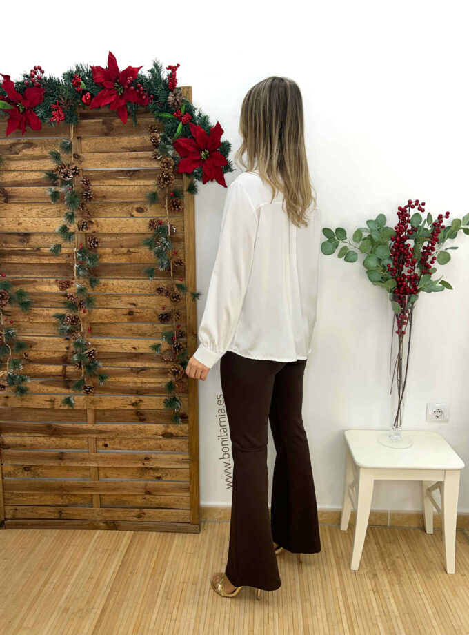 Pantalón flare chocolate