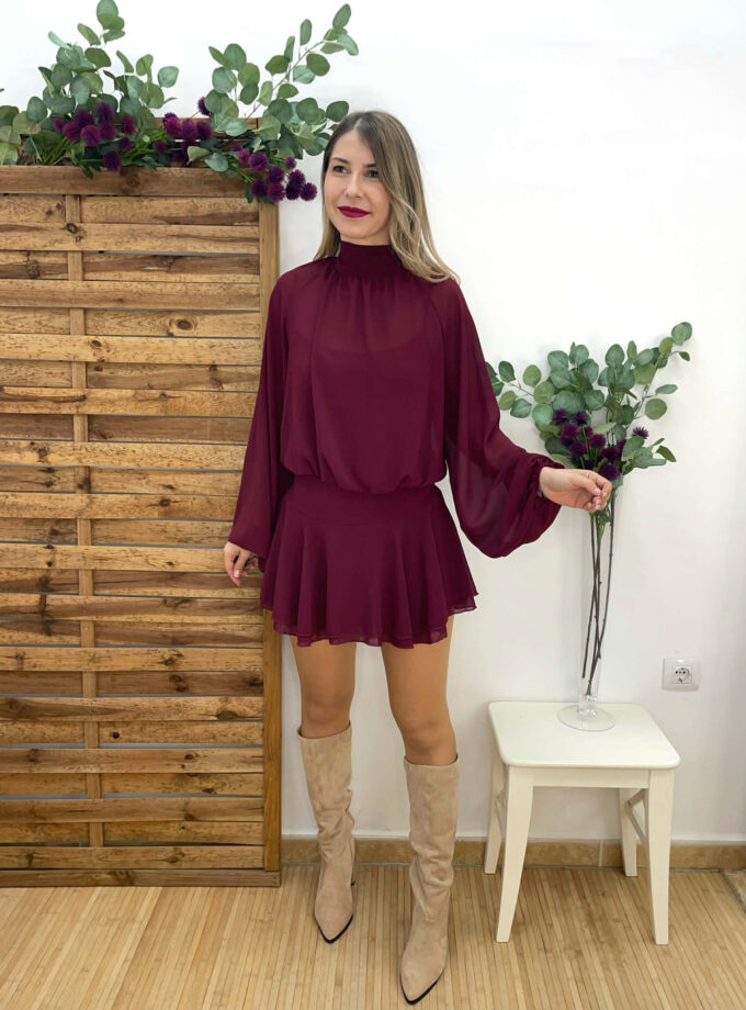 Mono volantes burdeos