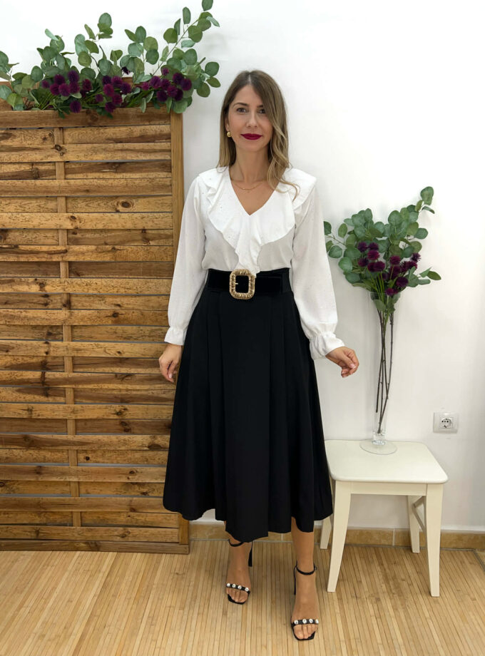 Blusa confeti blanca