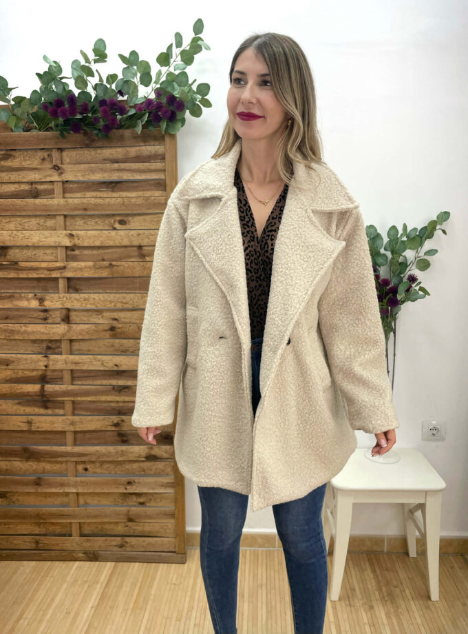 Abrigo borreguillo beige