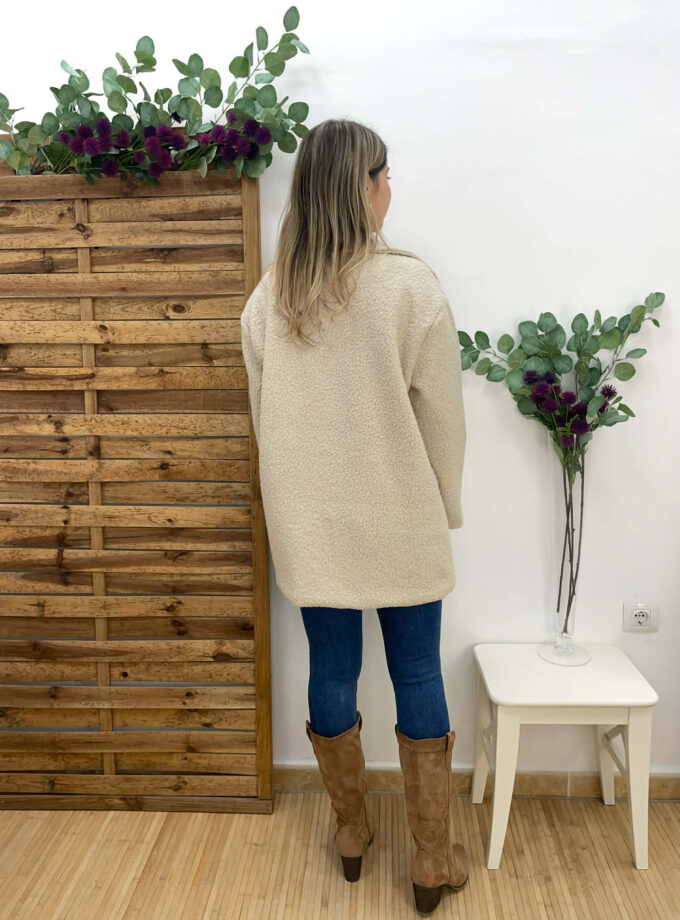 Abrigo borreguillo beige