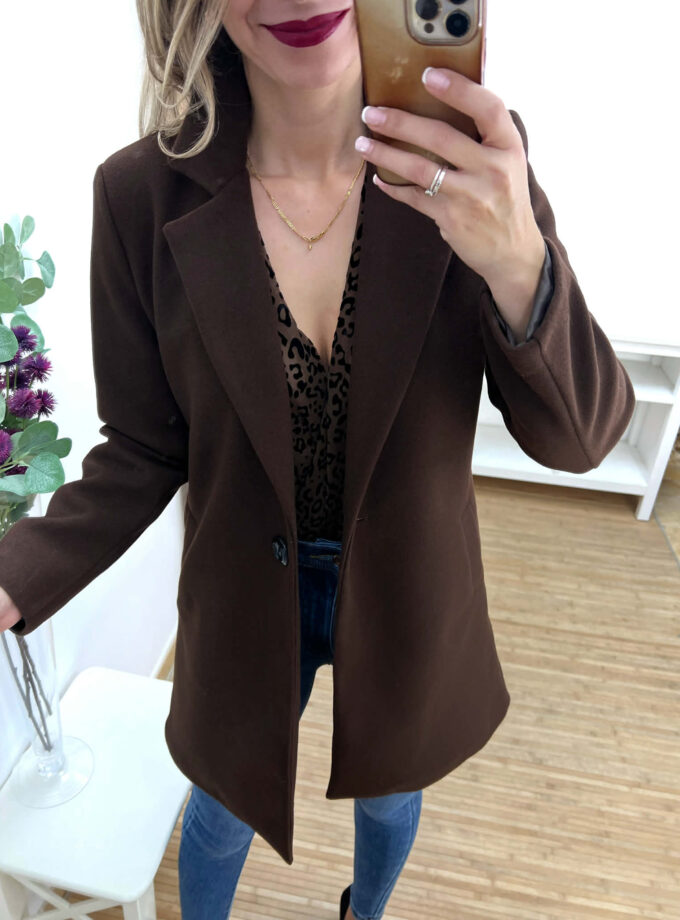 Abrigo paño choco PREVENTA