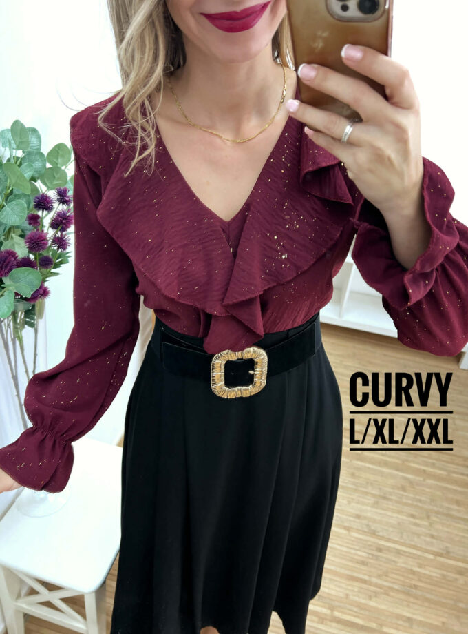 Blusa confeti burdeos