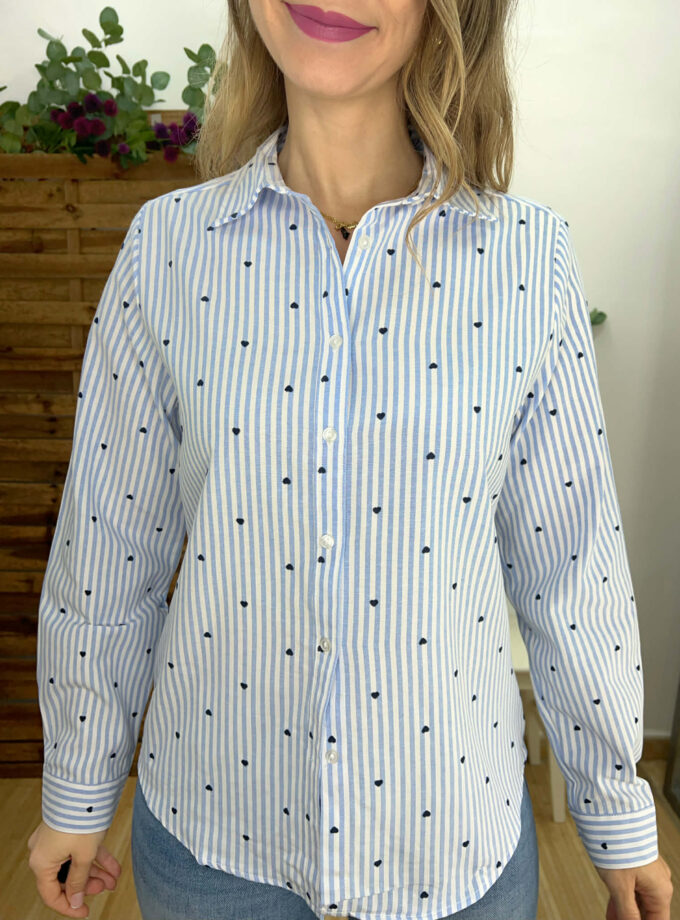 Camisa rayas corazones
