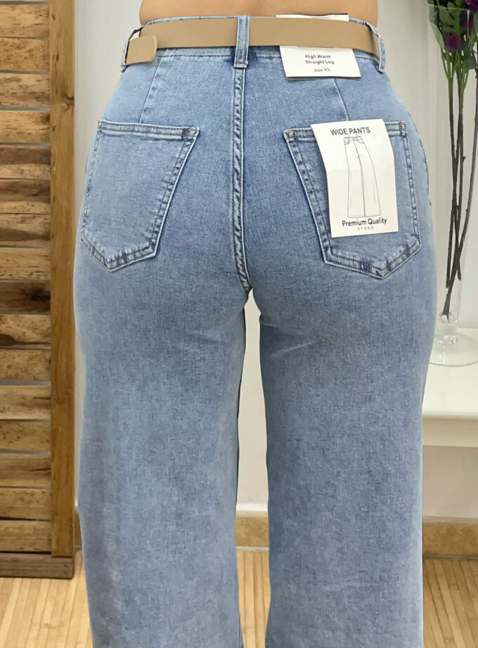 Jeans wide leg claro