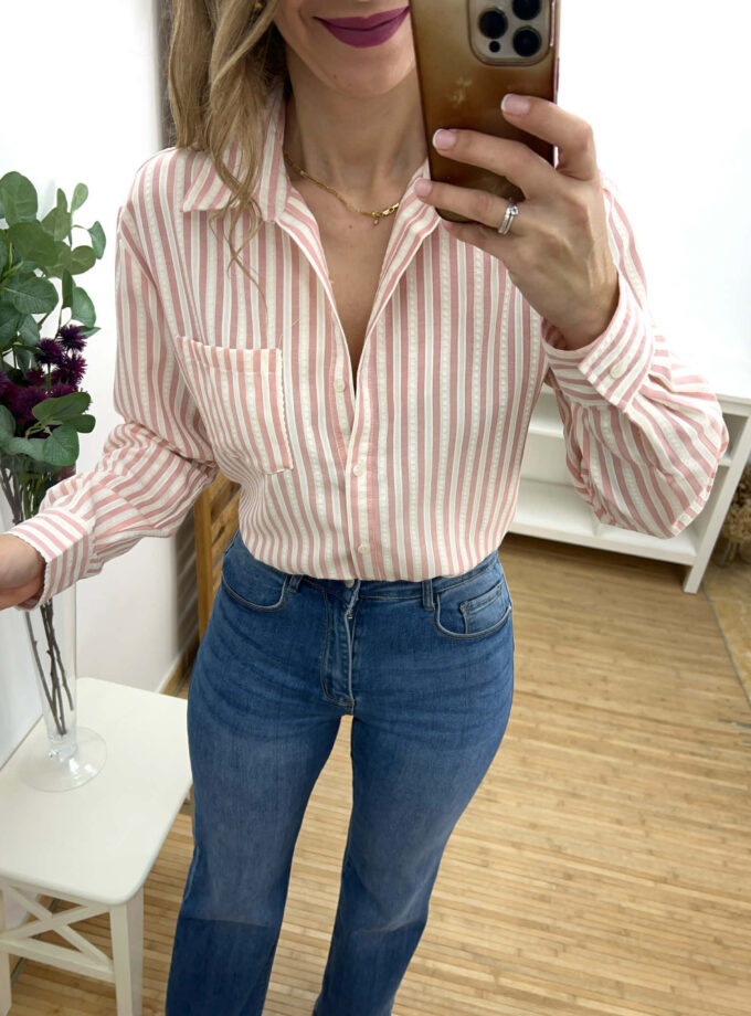 Camisa rayas rosa
