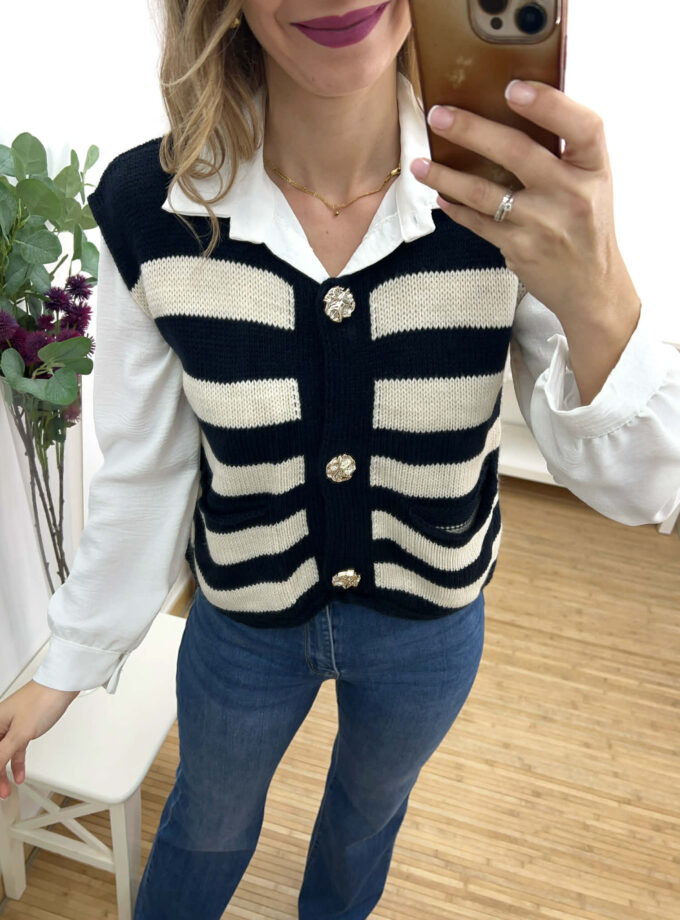 Chaleco rayas marino