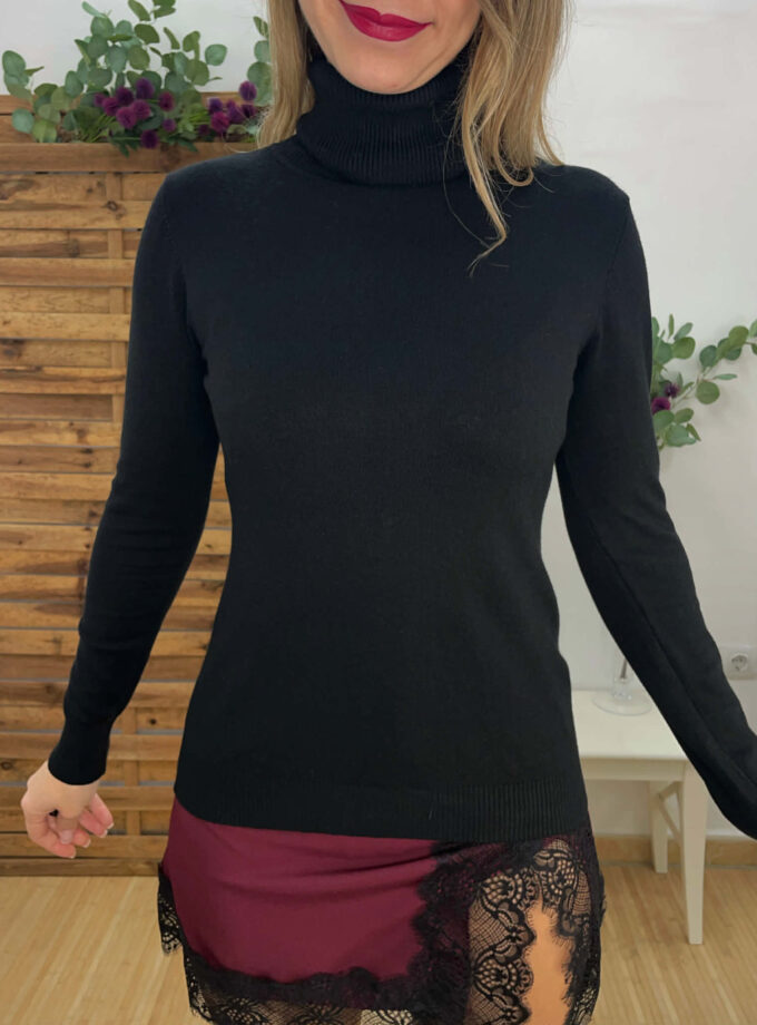 Jersey cuello negro