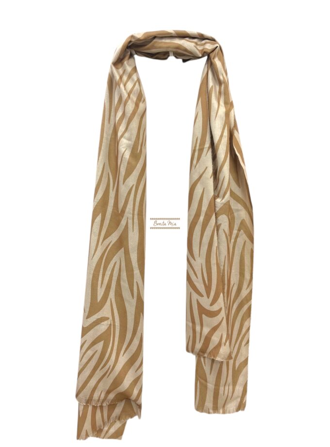 Pañuelo cebra camel