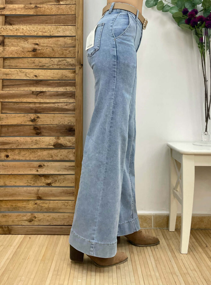 Jeans wide leg claro